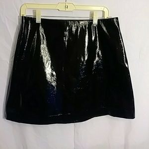 Express black faux leather/pvc skirt NWT